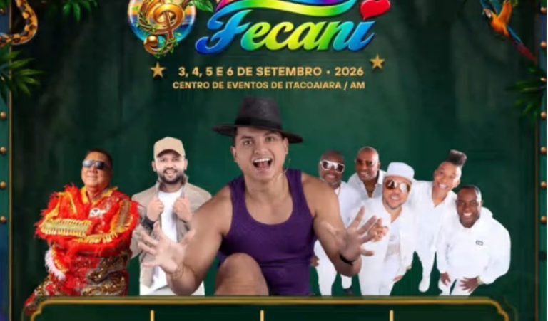 Fecani 2026 terá Grupo Molejo, Carrapicho e Davi Assayag em quatro dias de programação
