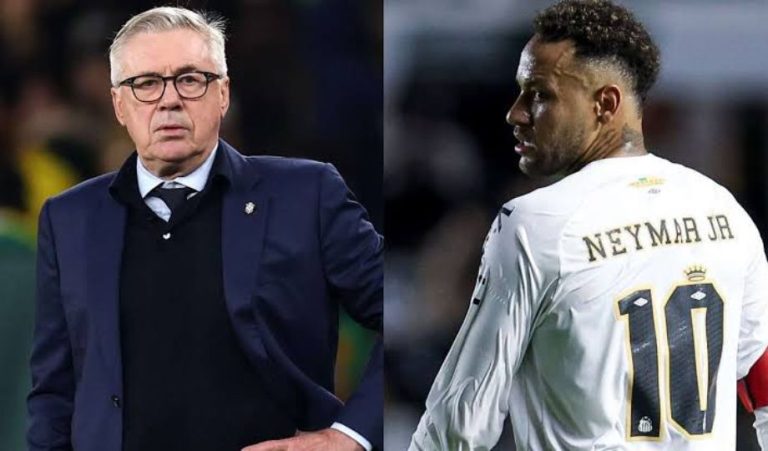 Ancelotti confirma que Neymar não está nos planos da seleção brasileira