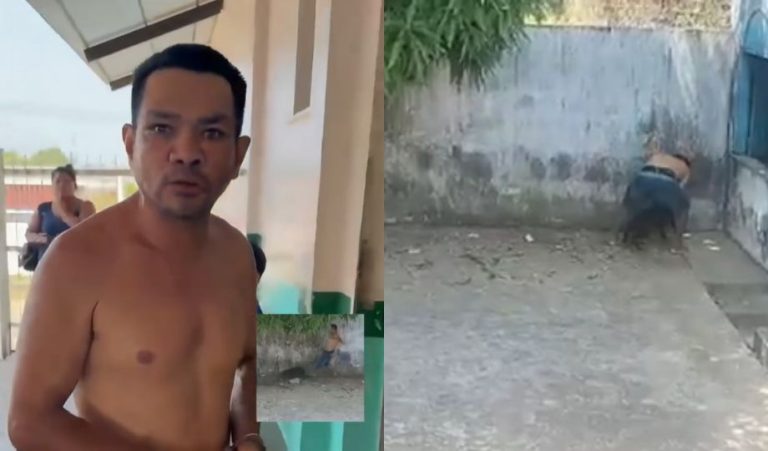 Homem é preso após ser flagrado agredindo cachorro em quintal de casa em Itacoatiara no Amazonas