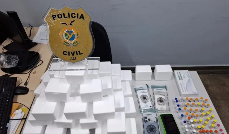 Três são presos com carga de R$ 100 mil em ‘canetas emagrecedoras’, botox e outros produtos em Manaus