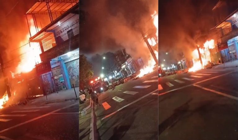 [Vídeo]: Incêndio de grandes proporções atinge sucataria na Zona Leste de Manaus