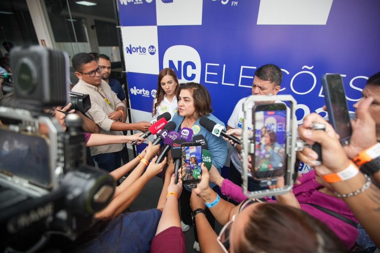 Professora Maria chega ao Debate da TV Norte e fala sobre 100 dias de governo: ‘choque de gestão’